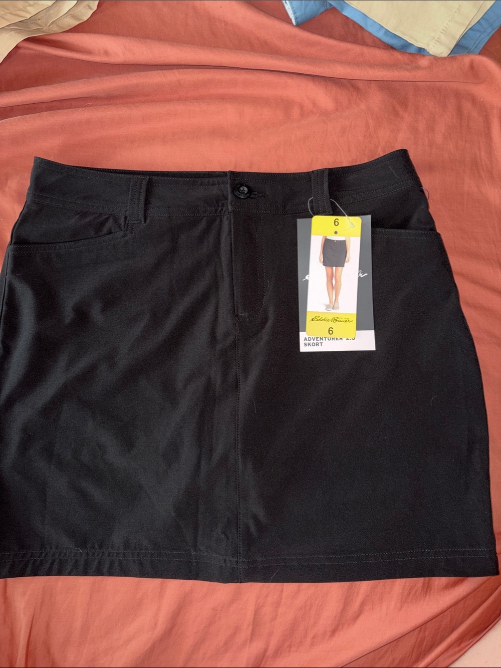 New women’s size 6 skort Eddie Bauer Black Mini Skort